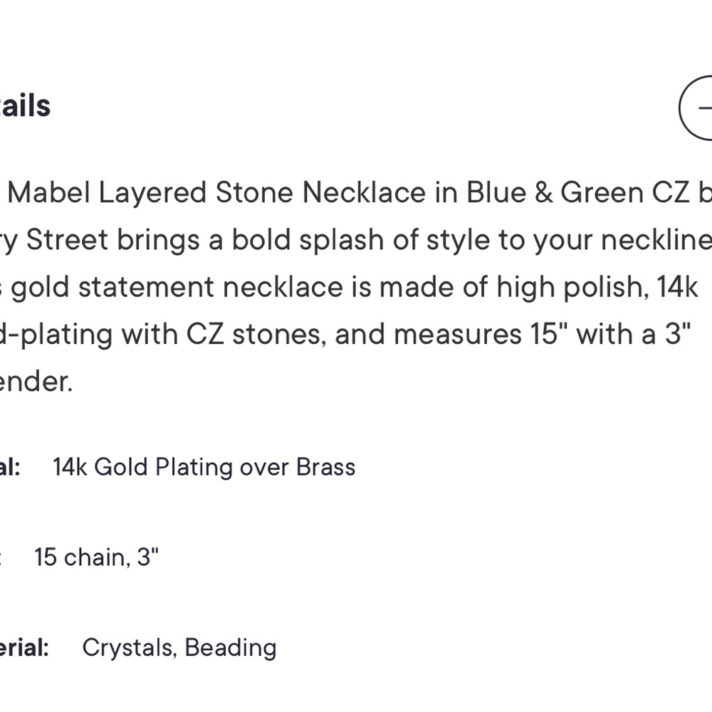 Perry Street Mabel Layered Stone necklace NWOT - Picture 3 of 3